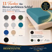Jersey Spannbettlaken Deluxe 180 - 200 x 200 cm Petrol