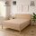 EXKLUSIV HEIMTEXTIL Jersey Spannbettlaken Premium 70 x 140 cm Sand 100% Baumwolle Öko - Tex Zertifiziert Bed-Sheet Bettlaken Spannbetttuch Topper Leinentuch