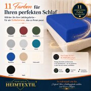 EXKLUSIV HEIMTEXTIL Jersey Spannbettlaken Deluxe 140 x 200 cm Royalblau 160 GSM, 100% Baumwolle Öko - Tex Zertifiziert Bed-Sheet Bettlaken Spannbetttuch Topper Leinentuch