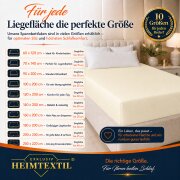 EXKLUSIV HEIMTEXTIL Jersey Spannbettlaken Deluxe 200 x 200 cm Naturweiss 160 GSM, 100% Baumwolle Öko - Tex Zertifiziert Bed-Sheet Bettlaken Spannbetttuch Topper Leinentuch