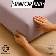 EXKLUSIV HEIMTEXTIL Jersey Spannbettlaken Premium 90 x 200 cm Flieder 100% Baumwolle Öko - Tex Zertifiziert Bed-Sheet Bettlaken Spannbetttuch Topper Leinentuch