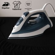 EXKLUSIV HEIMTEXTIL Jersey Spannbettlaken 90 x 200 cm Schwarz 100% Baumwolle Öko - Tex Zertifiziert Bed-Sheet Bettlaken Spannbetttuch