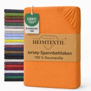 EXKLUSIV HEIMTEXTIL Jersey Spannbettlaken 90 x 200 cm Terrakotta 100% Baumwolle Öko - Tex Zertifiziert Bed-Sheet Bettlaken Spannbetttuch