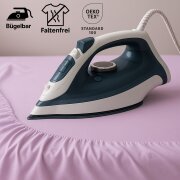 EXKLUSIV HEIMTEXTIL Jersey Spannbettlaken 180 x 200 cm Rosa 100% Baumwolle Öko - Tex Zertifiziert Bed-Sheet Bettlaken Spannbetttuch