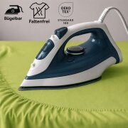 EXKLUSIV HEIMTEXTIL Jersey Spannbettlaken 180 x 200 cm Apfelgrün 100% Baumwolle Öko - Tex Zertifiziert Bed-Sheet Bettlaken Spannbetttuch