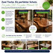 Transparente Tischschutzmatte 2 mm – Möbelschutz nach Maß, zuschneidbar, kratzfest, wasserabweisend, für Esstisch, Schreibtisch, Arbeitsplatte, Kommode & Regal