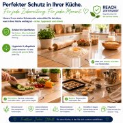 Transparente Tischschutzmatte 2 mm – Möbelschutz nach Maß, zuschneidbar, kratzfest, wasserabweisend, für Esstisch, Schreibtisch, Arbeitsplatte, Kommode & Regal