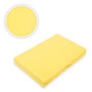 EXKLUSIV HEIMTEXTIL Jersey Spannbettlaken 60 x 120 - 70 x 140 cm Gelb 100% Baumwolle Öko - Tex Zertifiziert Bed-Sheet Bettlaken Spannbetttuch