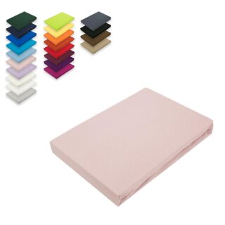EXKLUSIV HEIMTEXTIL Jersey Spannbettlaken 60 x 120 - 70 x 140 cm Rosa 100% Baumwolle Öko - Tex Zertifiziert Bed-Sheet Bettlaken Spannbetttuch