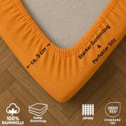EXKLUSIV HEIMTEXTIL Jersey Spannbettlaken 60 x 120 cm Terrakotta 100% Baumwolle Öko - Tex Zertifiziert Bed-Sheet Bettlaken Spannbetttuch