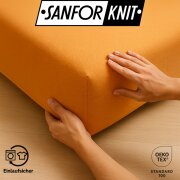 EXKLUSIV HEIMTEXTIL Jersey Spannbettlaken 60 x 120 cm Terrakotta 100% Baumwolle Öko - Tex Zertifiziert Bed-Sheet Bettlaken Spannbetttuch