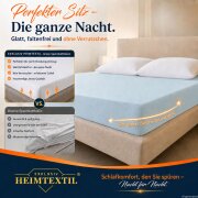 EXKLUSIV HEIMTEXTIL Jersey Spannbettlaken 90 - 100 x 200 cm Hellblau