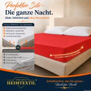 EXKLUSIV HEIMTEXTIL Jersey Spannbettlaken 90 - 100 x 200 cm Rot
