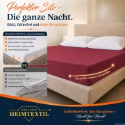 EXKLUSIV HEIMTEXTIL Jersey Spannbettlaken 90 - 100 x 200 cm Bordeaux