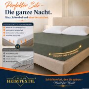 EXKLUSIV HEIMTEXTIL Jersey Spannbettlaken 90 - 100 x 200 cm Dunkelgrün