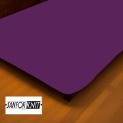 EXKLUSIV HEIMTEXTIL Jersey Spannbettlaken 90 - 100 x 200 cm Lila 100% Baumwolle Öko - Tex Zertifiziert Bed-Sheet Bettlaken Spannbetttuch