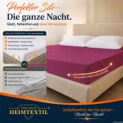 EXKLUSIV HEIMTEXTIL Jersey Spannbettlaken 90 - 100 x 200 cm Lila