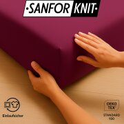 EXKLUSIV HEIMTEXTIL Jersey Spannbettlaken 90 x 200 cm Lila 100% Baumwolle Öko - Tex Zertifiziert Bed-Sheet Bettlaken Spannbetttuch