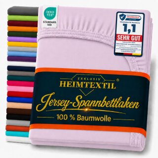 EXKLUSIV HEIMTEXTIL Jersey Spannbettlaken 90 - 100 x 200 cm Flieder