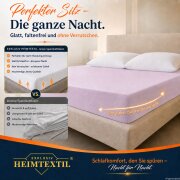 EXKLUSIV HEIMTEXTIL Jersey Spannbettlaken 90 - 100 x 200 cm Flieder