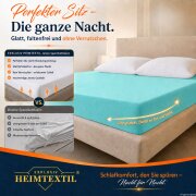 EXKLUSIV HEIMTEXTIL Jersey Spannbettlaken 90 - 100 x 200 cm Türkis
