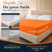 EXKLUSIV HEIMTEXTIL Jersey Spannbettlaken 90 - 100 x 200 cm Terrakotta