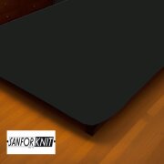 Marke Jersey Spannbettlaken 200 x 220 cm Schwarz
