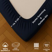 EXKLUSIV HEIMTEXTIL Marke Jersey Spannbettlaken 60 x 120 cm Anthrazit 100% Baumwolle Öko - Tex Zertifiziert Bed-Sheet Bettlaken Spannbetttuch Topper Leinentuch