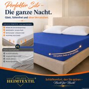 EXKLUSIV HEIMTEXTIL Jersey Spannbettlaken 120 x 200 cm Royalblau