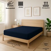EXKLUSIV HEIMTEXTIL Marke Jersey Spannbettlaken 90 x 200 cm Anthrazit 100% Baumwolle Öko - Tex Zertifiziert Bed-Sheet Bettlaken Spannbetttuch Topper Leinentuch