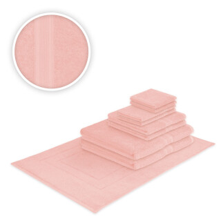 Handtücher Kombi Basis-Set 9-teilig 500 g/m² Rosa