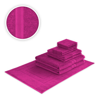 Handtücher Kombi Basis-Set 9-teilig 500 g/m² Pink