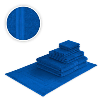 Handtücher Kombi Basis-Set 9-teilig 500 g/m² Royalblau