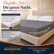EXKLUSIV HEIMTEXTIL Jersey Spannbettlaken 120 x 200 cm Anthrazit