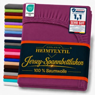 EXKLUSIV HEIMTEXTIL Jersey Spannbettlaken 120 x 200 cm Lila
