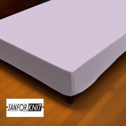 EXKLUSIV HEIMTEXTIL Jersey Spannbettlaken 120 x 200 cm Flieder 100% Baumwolle Öko - Tex Zertifiziert Bed-Sheet Bettlaken Spannbetttuch