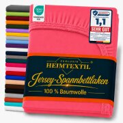 EXKLUSIV HEIMTEXTIL Jersey Spannbettlaken 120 x 200 cm Pink