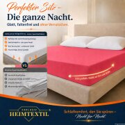 EXKLUSIV HEIMTEXTIL Jersey Spannbettlaken 120 x 200 cm Pink