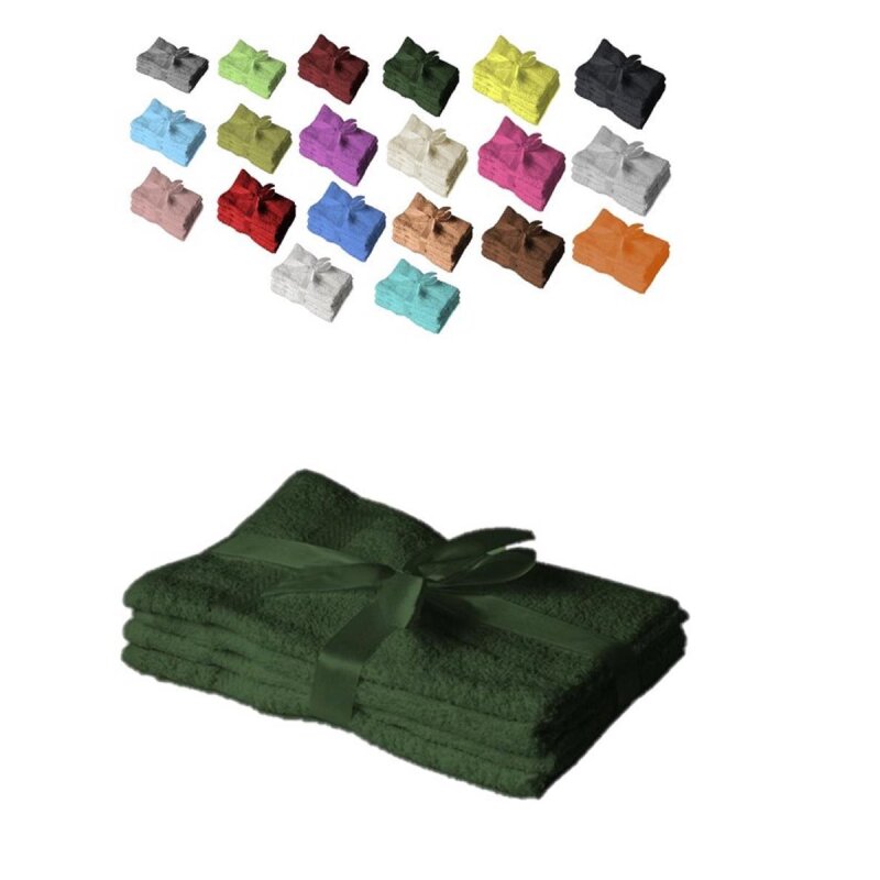 4 x Handtuch 500 g/m² 50 x 100 cm Dunkelgrün, 15,30 €