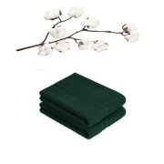 4 x Duschtuch 500 g/m²  70 x 140 cm Dunkelgrün