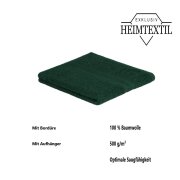 4 x Duschtuch 500 g/m²  70 x 140 cm Dunkelgrün