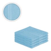 4 x Handtuch 500 g/m²  50 x 100 cm Hellblau