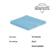 4 x Handtuch 500 g/m²  50 x 100 cm Hellblau
