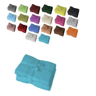 4 x Badetuch 500 g/m² 100 x 150 cm Türkis