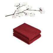 4 x Badetuch 500 g/m² 100 x 150 cm Bordeaux