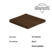 4 x Duschtuch 500 g/m²  70 x 140 cm Schokobraun