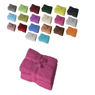 4 x Badetuch 500 g/m² 100 x 150 cm Pink