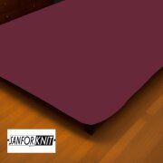 EXKLUSIV HEIMTEXTIL Jersey Spannbettlaken 180 - 200 x 200 cm Bordeaux 100% Baumwolle Öko - Tex Zertifiziert Bed-Sheet Bettlaken Spannbetttuch