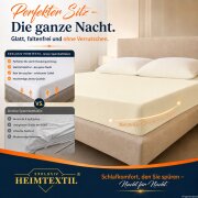 EXKLUSIV HEIMTEXTIL Jersey Spannbettlaken 180 - 200 x 200 cm Naturweiss