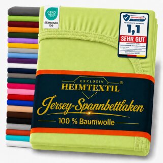 EXKLUSIV HEIMTEXTIL Jersey Spannbettlaken 200 x 220 cm Apfelgrün